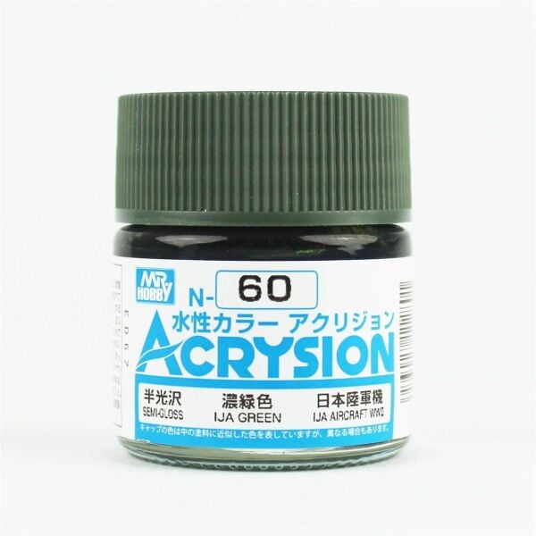 Mr.Hobby N-060 10 ml. IJA Green, Acrysion Serisi Model Boyası