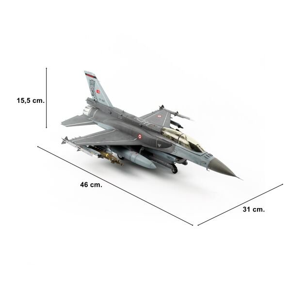 QD605 1/32 Ölçek, F-16D Savaşan Şahin, Pars 181. Filo, Sergilemeye Hazır Plastik Uçak Modeli
