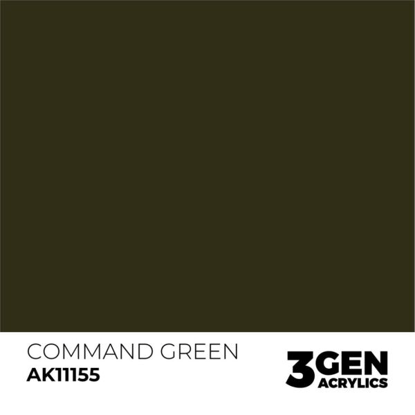 AK 11155 17 ml. Command Green, 3GEN Akrilik Model Boyası