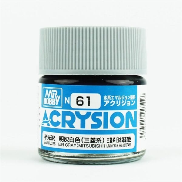 Mr.Hobby N-061 10 ml. IJN Gray (Mitsubishi), Acrysion Serisi Model Boyası