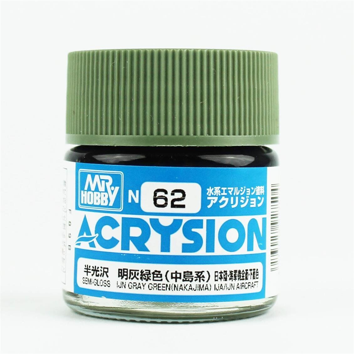 Mr.Hobby N-062 10 ml. IJN Gray Green (Nakajima), Acrysion Serisi Model Boyası