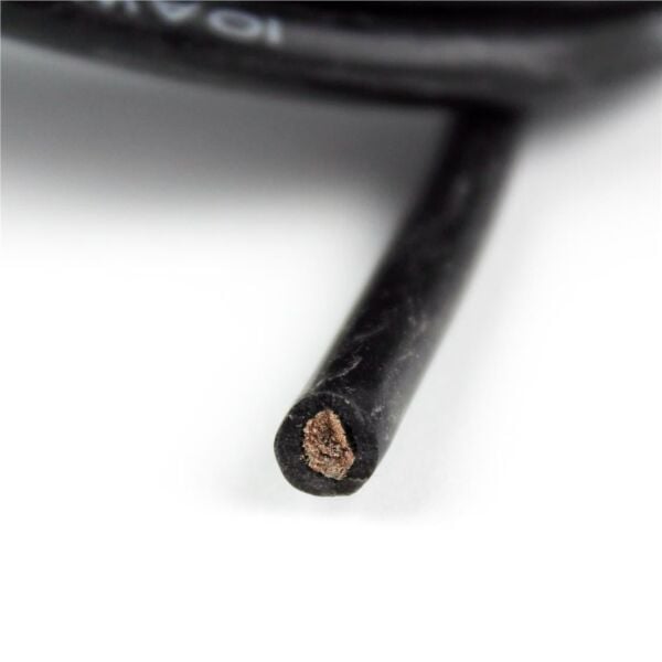 10 AWG / 5.00 mm. Silikon Kablo, Siyah, 100 Metre