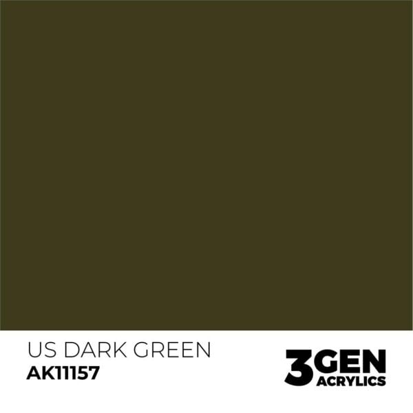 AK 11157 17 ml. US Dark Green, 3GEN Akrilik Model Boyası