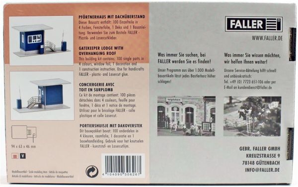 Faller 130626 1/87 Ölçek, Hamal Klübesi, Plastik Model Kiti