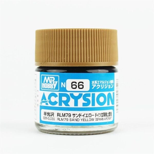 Mr.Hobby N-066 10 ml. RLM79 Sand Yellow, Acrysion Serisi Model Boyası