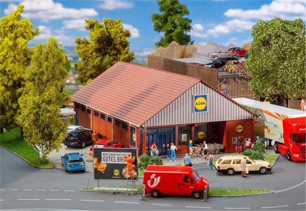 Faller 130615 1/87 Ölçek, Lidl Süpermarket, Plastik Model Kiti