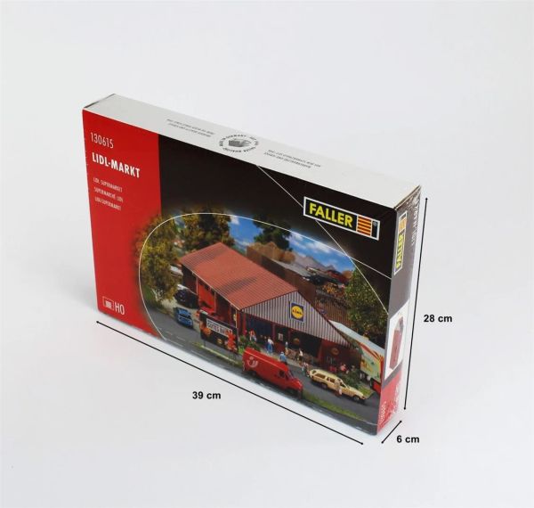 Faller 130615 1/87 Ölçek, Lidl Süpermarket, Plastik Model Kiti