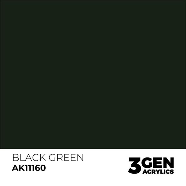 AK 11160 17 ml. Black Green, 3GEN Akrilik Model Boyası