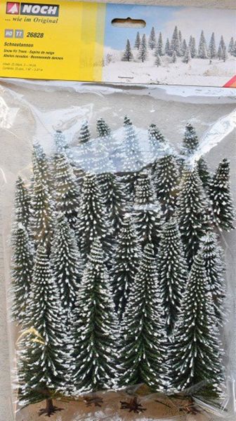Noch 26828 Karlı Köknar Ağaçları, 25 Adet, 5-14 cm. Diorama Malzemesi