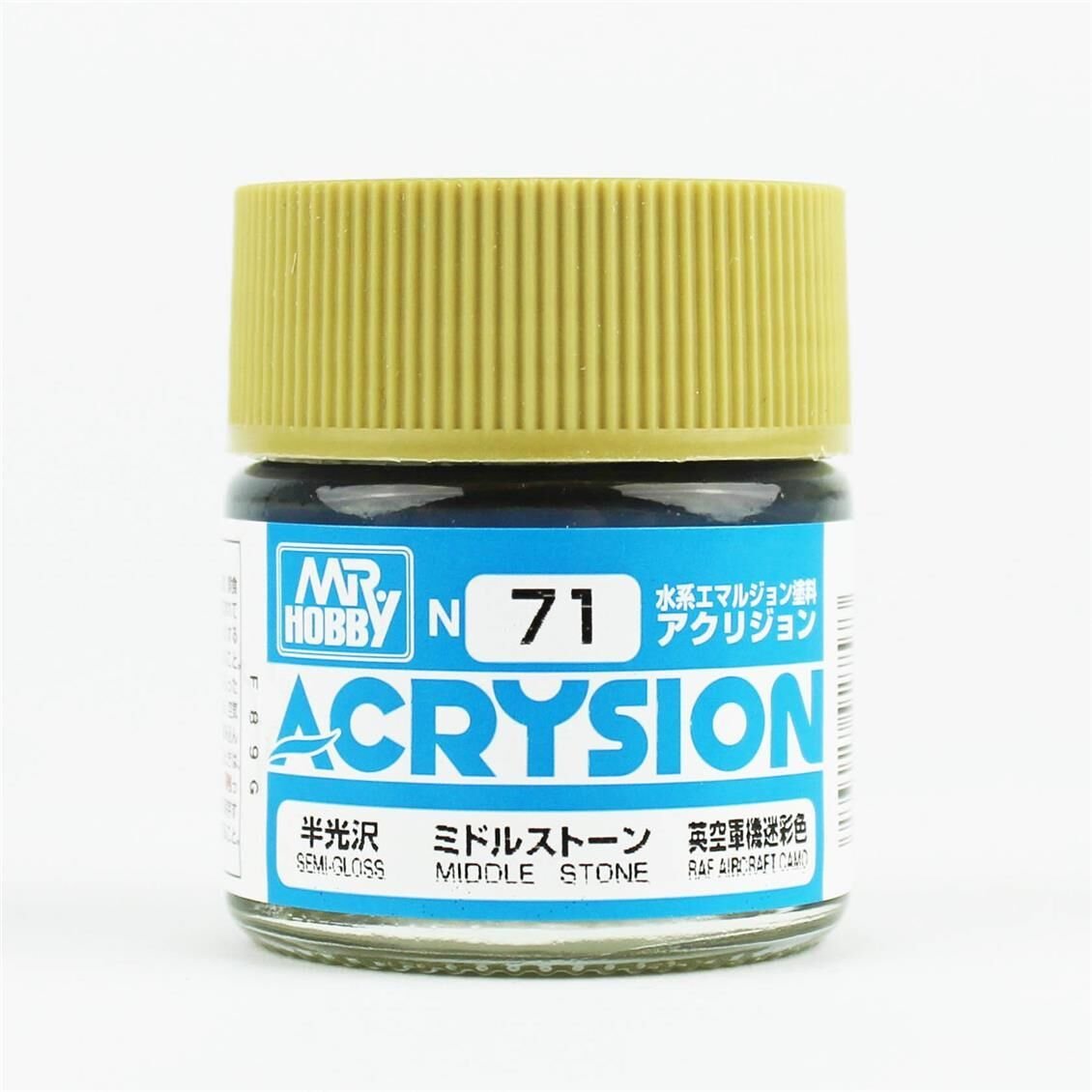 Mr.Hobby N-071 10 ml. Middle Stone, Acrysion Serisi Model Boyası