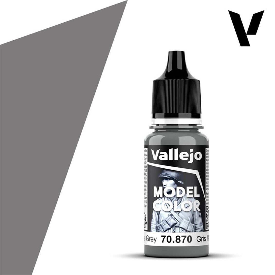 Vallejo 70870 18 ml. (181) Medium Sea Grey-Matt, Model Color Serisi Model Boyası