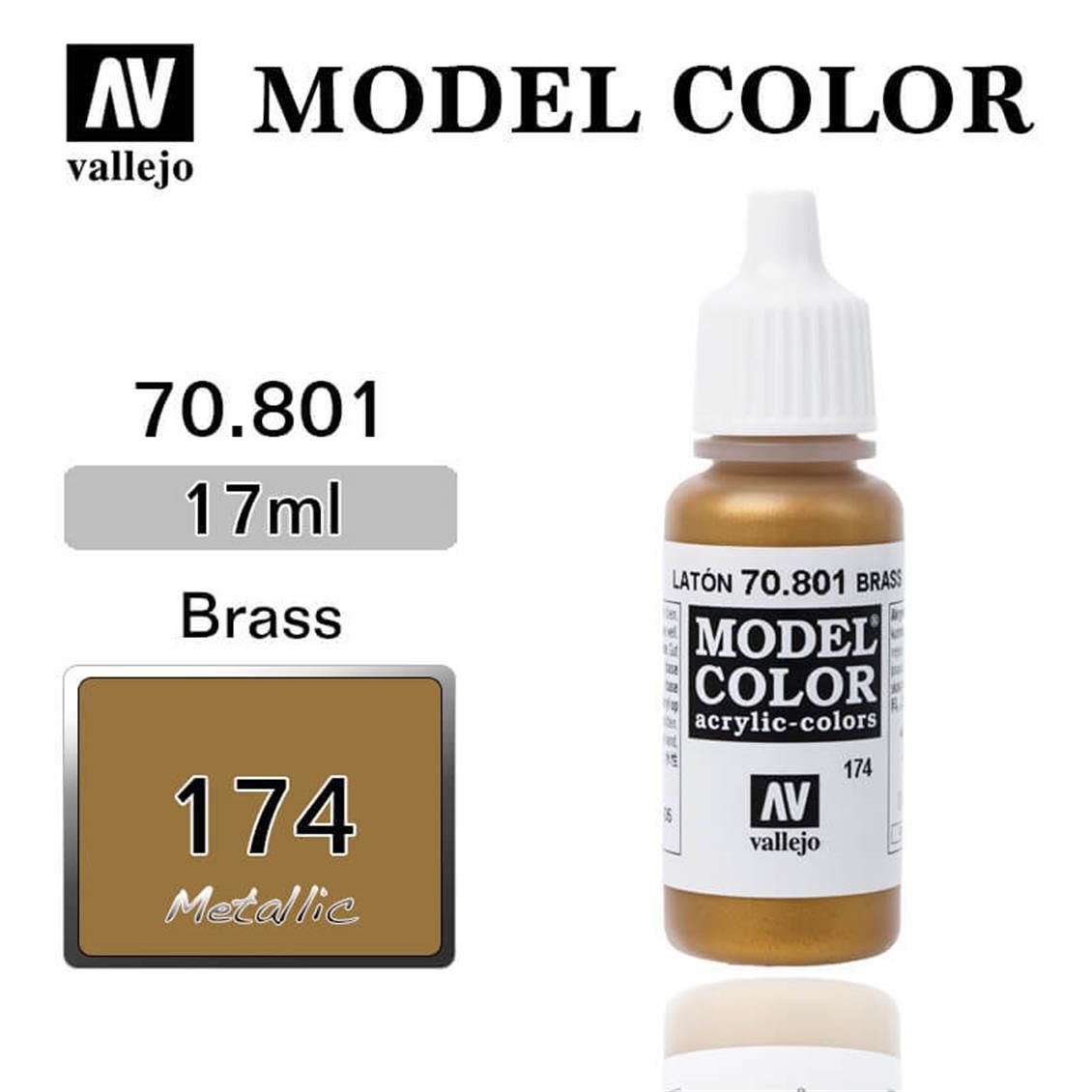 Vallejo 70801 17 ml. (174) Brass, Model Color Serisi Model Boyası
