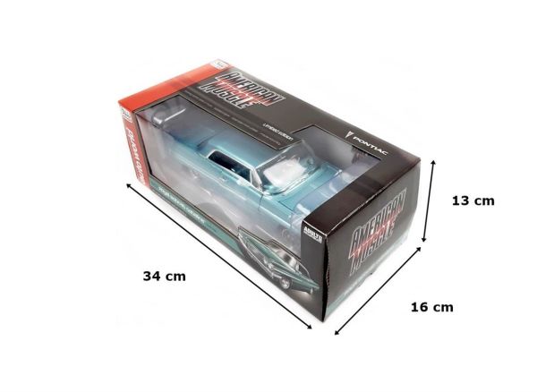 AutoWorld AMM1212 1/18 Ölçek, 1962 Pontiac Royal Bobcat Catalina, Aquamarine, Sergilemeye Hazır Metal Araba Modeli