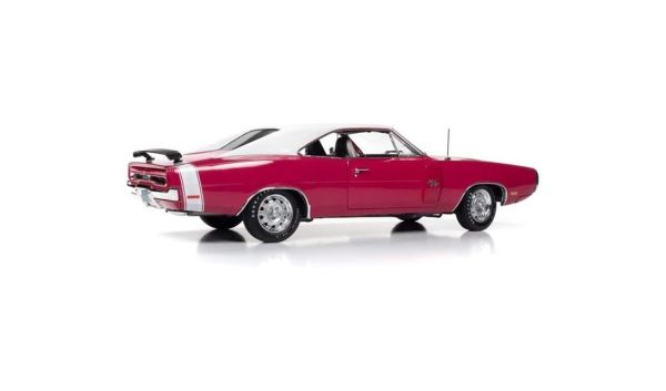 AutoWorld AMM1215 1/18 Ölçek, 1970 Dodge Charger R/T SE (Class of 1970), FM3 Panther Pink, Sergilemeye Hazır Metal Araba Modeli