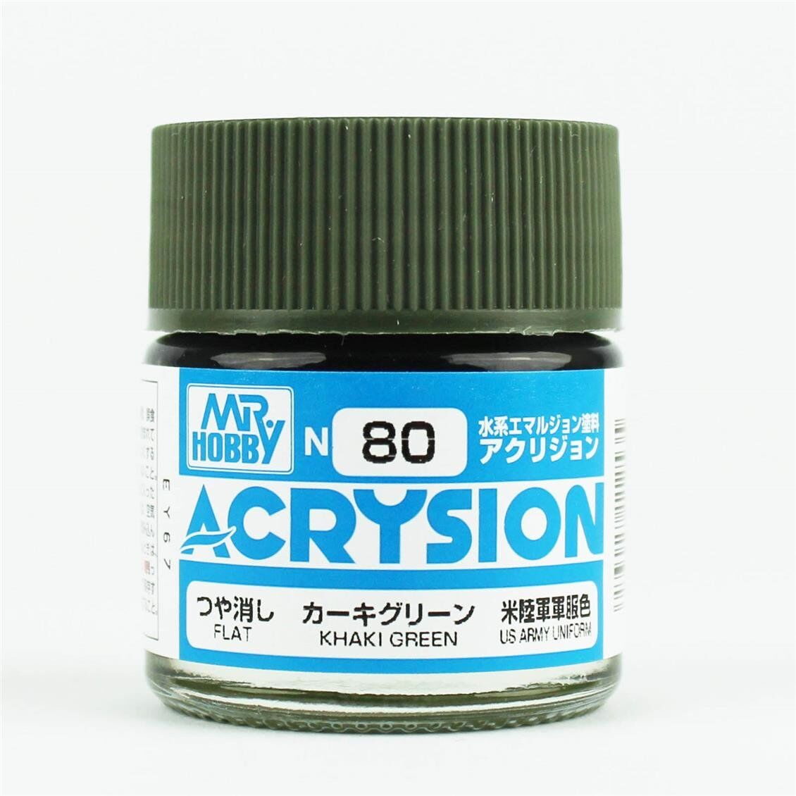 Mr.Hobby N-080 10 ml. Khaki Green, Acrysion Serisi Model Boyası