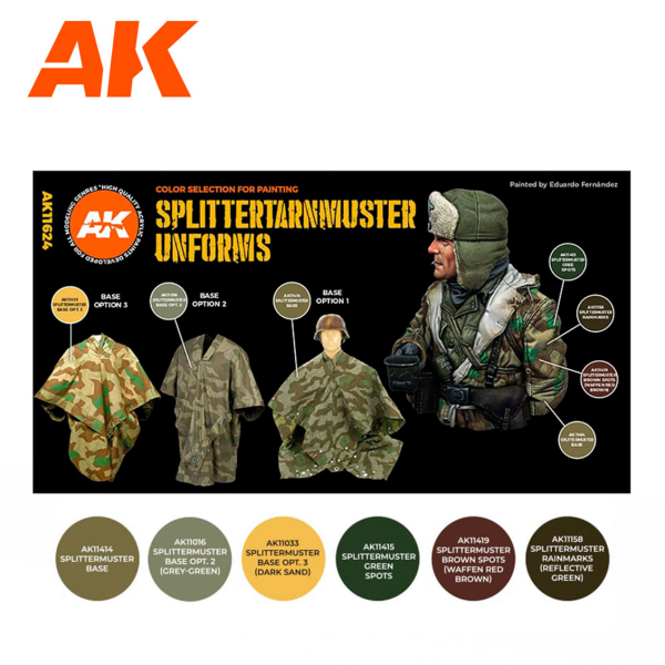 AK 11624 6 x17 ml. Sıçrama Desenli Uniformalar, Akrilik 3GEN Model Boyası Seti