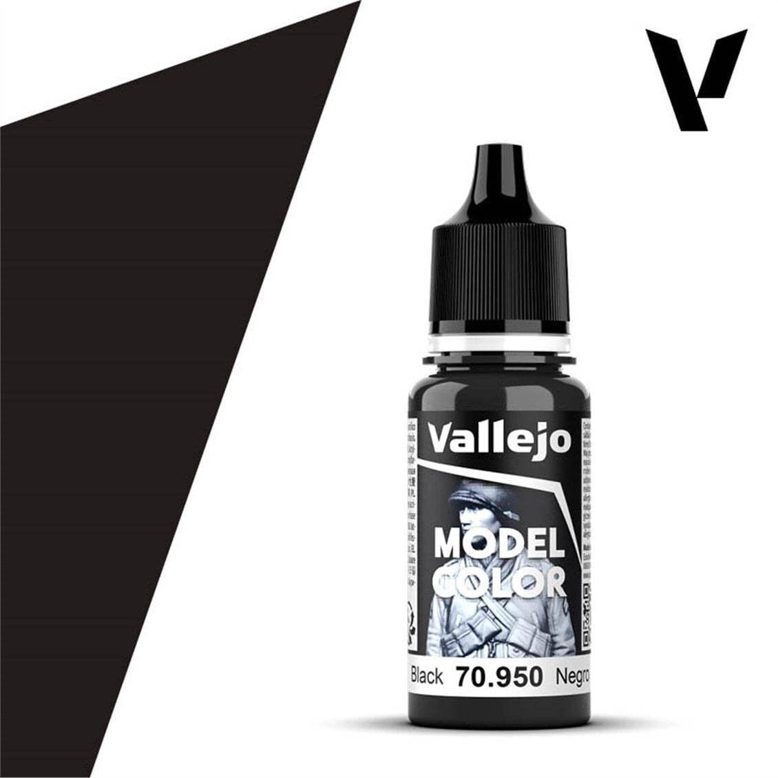 Vallejo 70950 18 ml. (191) Black-Matt, Model Color Serisi Model Boyası