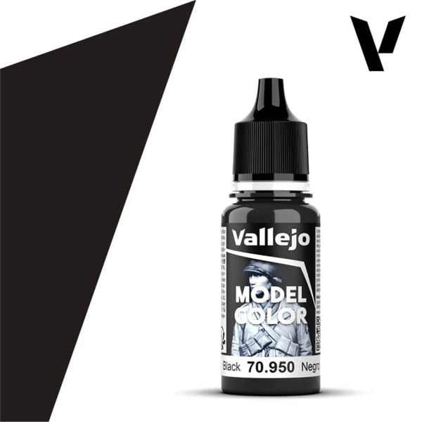 Vallejo 70950 18 ml. (191) Black-Matt, Model Color Serisi Model Boyası