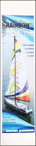 Shunbo F-09 Rainbow 880Mm. Kompozit Gövdeli Uzaktan Kumandalı Yelkenli Tekne
