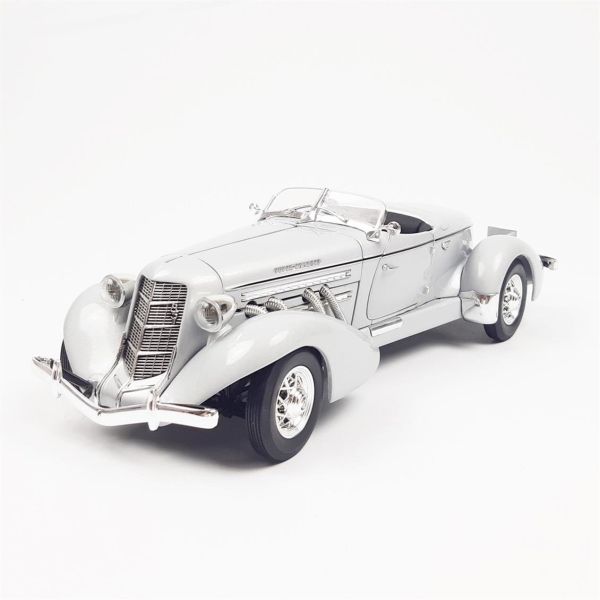 AutoWorld AW268 1/18 Ölçek, 1935 Auburn 851 Speedster, Grayhaze, Sergilemeye Hazır Metal Araba Modeli