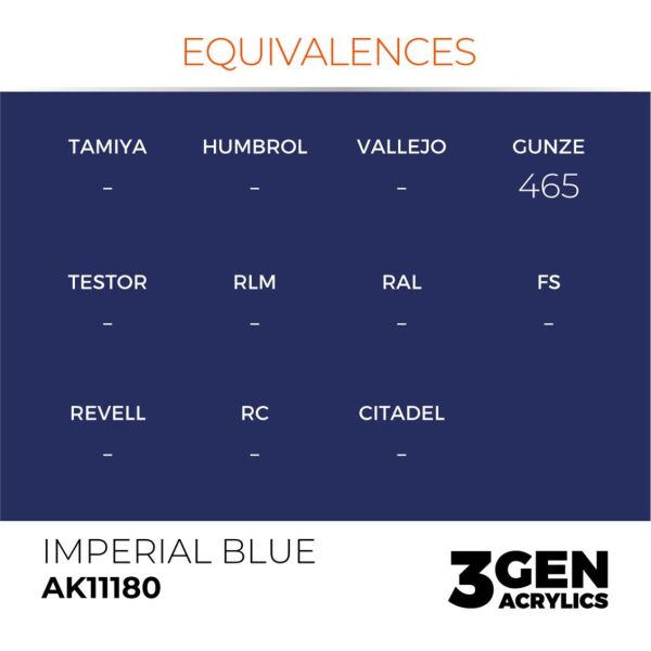 AK 11180 17 ml. Imperial Blue, 3GEN Akrilik Model Boyası