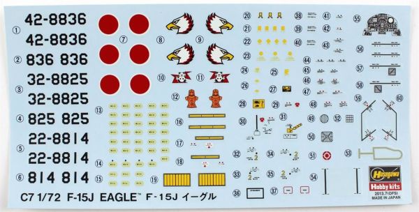 Hasegawa C7 1337 1/72 Ölçek, F-15J Eagle, Savaş Uçağı, Plastik Model kiti