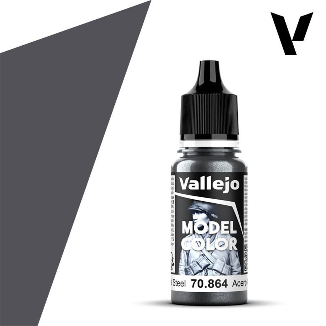 Vallejo 70864 18 ml. (197) Natural Steel-Metallic, Model Color Serisi Model Boyası