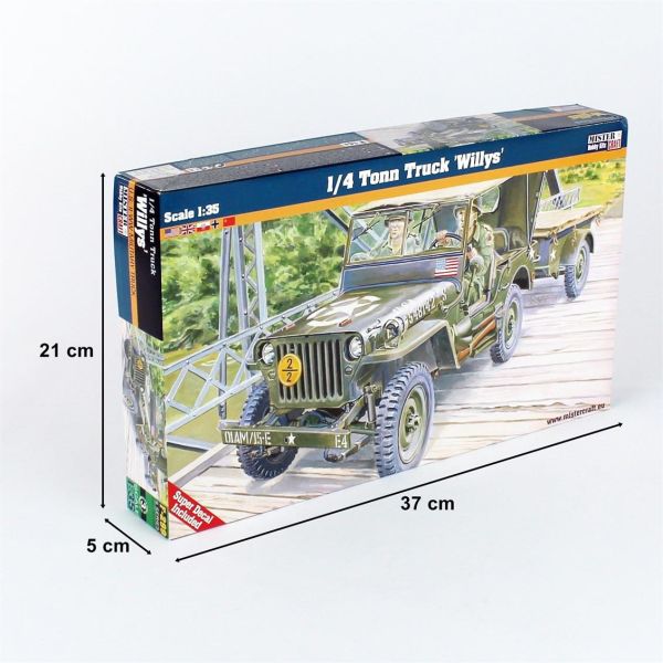 Mistercraft F299 1/35 Ölçek, (1/4 Ton Sınıfı) Willys Jeep, Plastik Model kiti