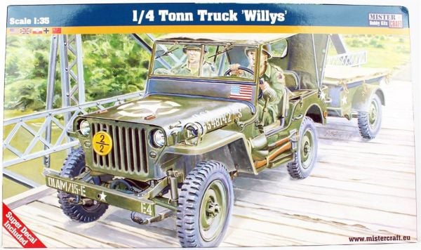 Mistercraft F299 1/35 Ölçek, (1/4 Ton Sınıfı) Willys Jeep, Plastik Model kiti