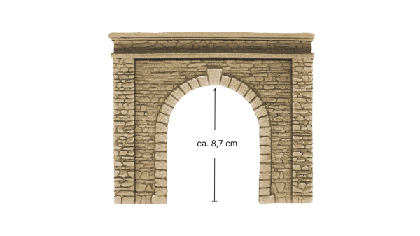 Noch 58061 1/87 Ölçek, Tek Hatlı Tünel Girişi, 15cmx12.5 cm