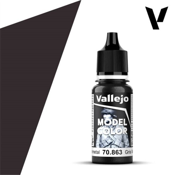 Vallejo 70863 18 ml. (198) Gunmetal Grey-Metallic, Model Color Serisi Model Boyası