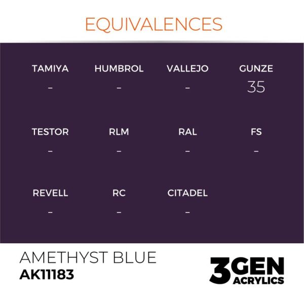 AK 11183 17 ml. Amethyst Blue, 3GEN Akrilik Model Boyası