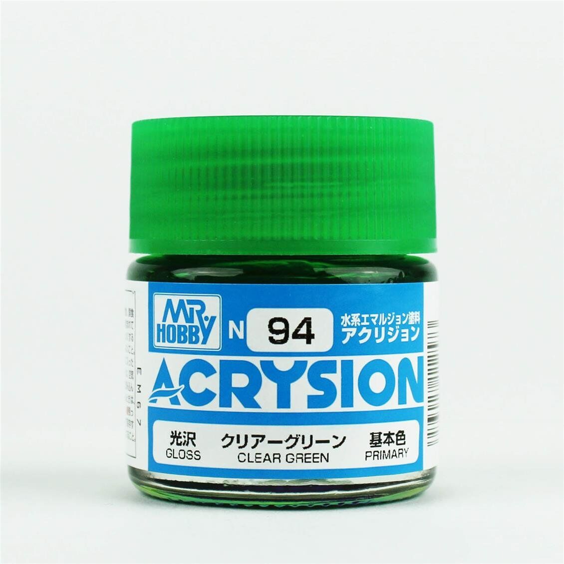 Mr.Hobby N-094 10 ml. Clear Green, Acrysion Serisi Model Boyası