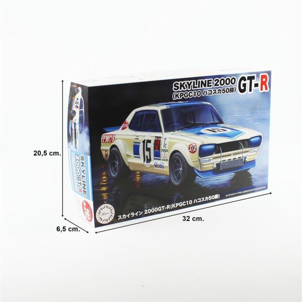 Fujimi ID-292 04701 1/24 Ölçek, Nissan Skyline 2000GT-R (KPGC10 Hakosuka 50win), Yarış Aracı Plastik Model Kiti