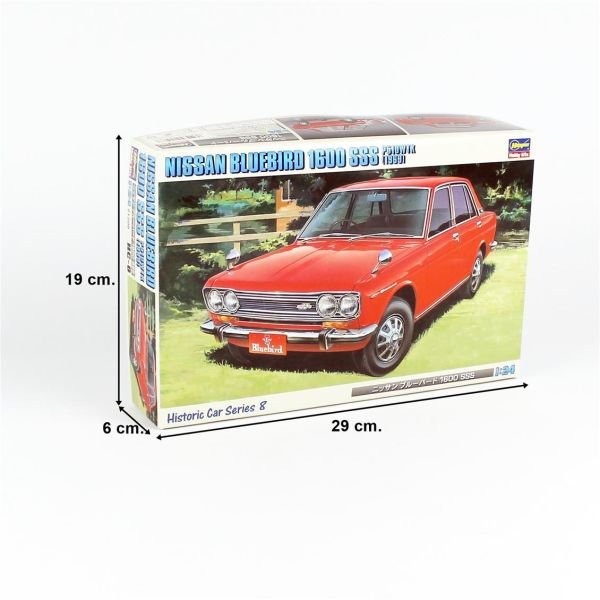 Hasegawa HC8 21108 1/24 Ölçek, Nissan Bluebird 1600 SSS P510WTK (1969), Otomobil, Plastik Model kiti