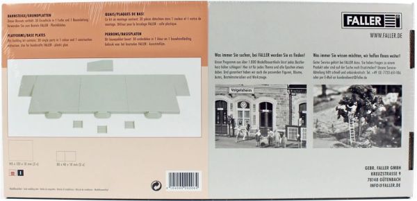 Faller 120206 1/87 Ölçek, İstasyon Platformları, Plastik Model Kiti