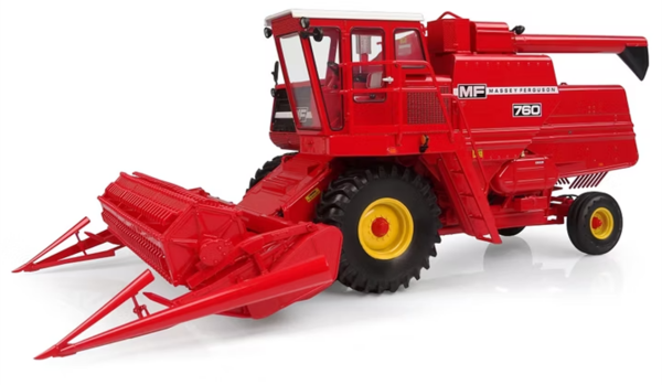 Universal Hobbies UH6329 1/32 Ölçek, Massey Ferguson 760 Biçerdöver, Sergilemeye Hazır Metal Tarımsal Makina Modeli
