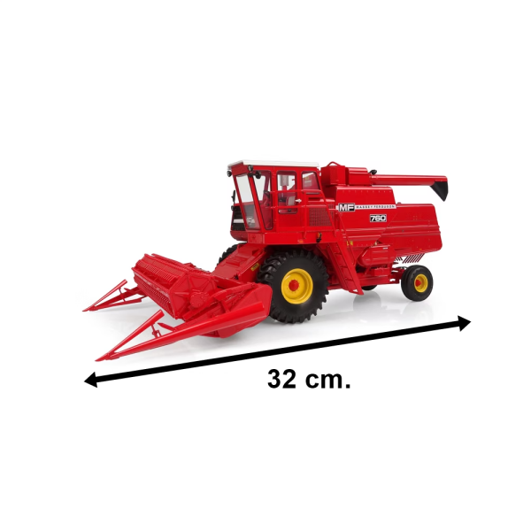 Universal Hobbies UH6329 1/32 Ölçek, Massey Ferguson 760 Biçerdöver, Sergilemeye Hazır Metal Tarımsal Makina Modeli