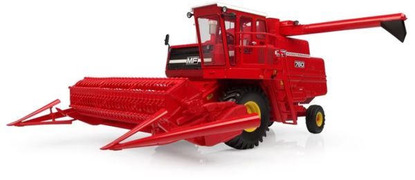 Universal Hobbies UH6329 1/32 Ölçek, Massey Ferguson 760 Biçerdöver, Sergilemeye Hazır Metal Tarımsal Makina Modeli