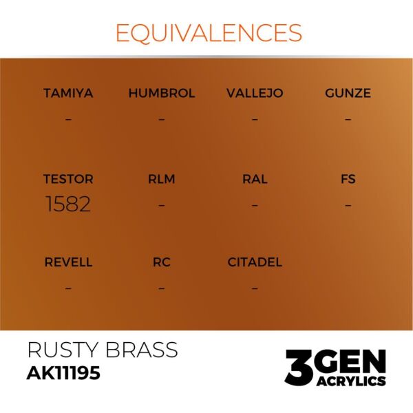 AK 11195 17 ml. Rusty Brass, 3GEN Akrilik Model Boyası