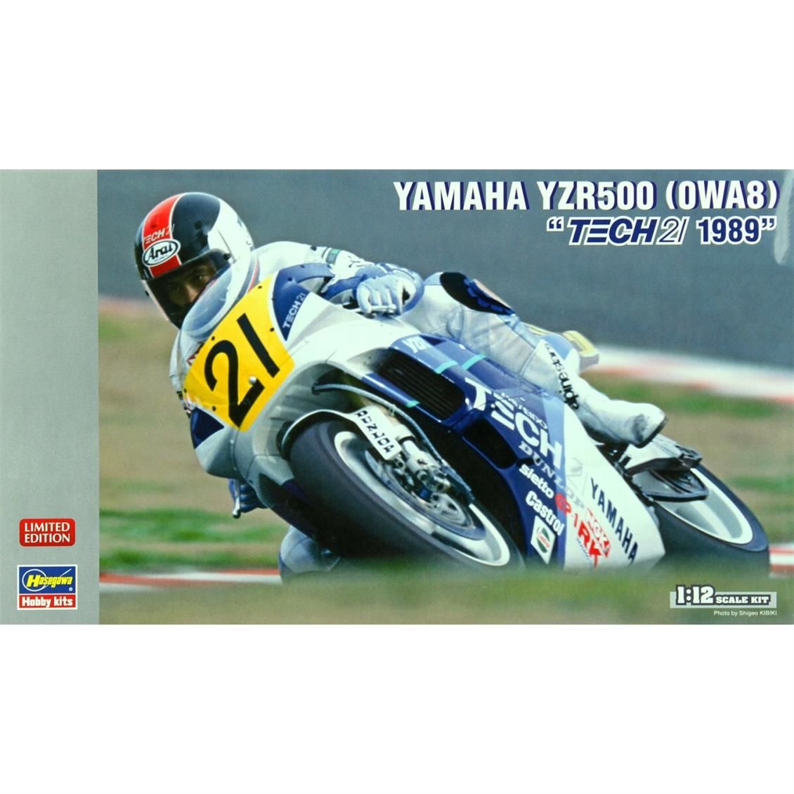 Hasegawa 21708 1/12 Ölçek, Yamaha YZR500 1989 (Limited Edition) Motosiklet, Plastik Model kiti