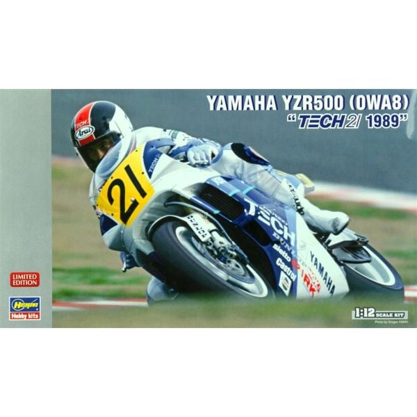 Hasegawa 21708 1/12 Ölçek, Yamaha YZR500 1989 (Limited Edition) Motosiklet, Plastik Model kiti