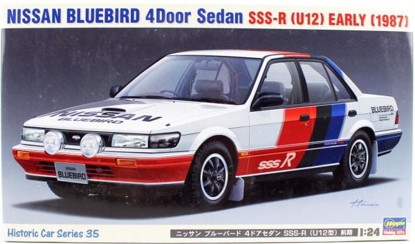 Hasegawa HC35 21135 1/24 Ölçek, Nissan Bluebird 4-Door Sedan SSS-R (U12) 1987, Otomobil, Plastik Model kiti