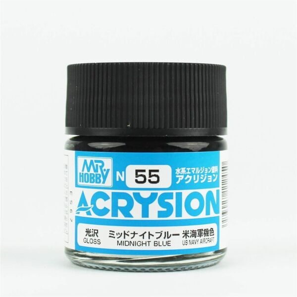 Mr.Hobby N-055 10 ml. Midnight Blue, Acrysion Serisi Model Boyası