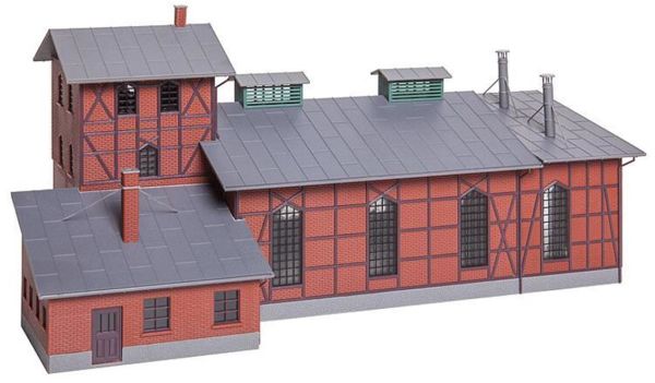 Faller 120161 1/87 Ölçek, Çift Hatlı Lokomotif Evi, Plastik Model Kiti