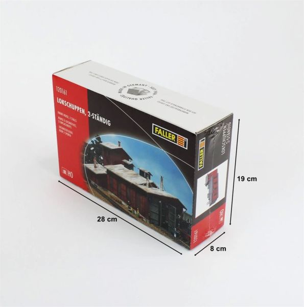 Faller 120161 1/87 Ölçek, Çift Hatlı Lokomotif Evi, Plastik Model Kiti