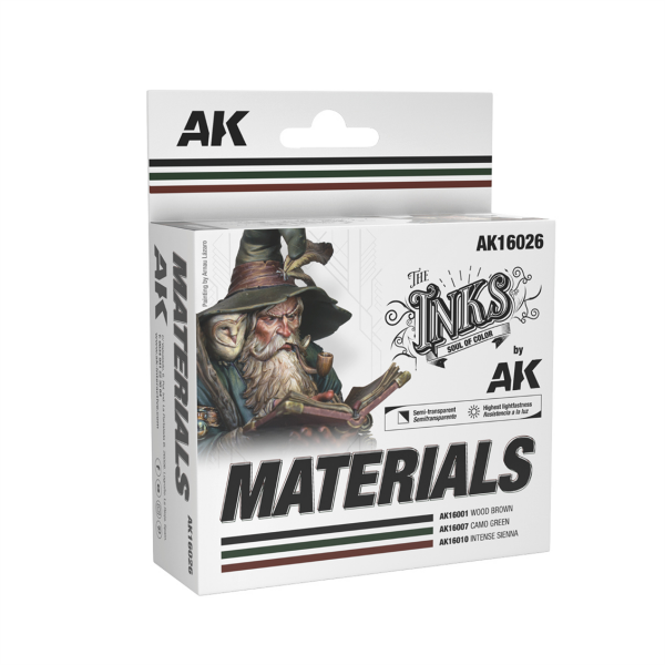 AK 16026 3x30 ml. Malzeme Renkleri, Akrilik Mürekkep Seti