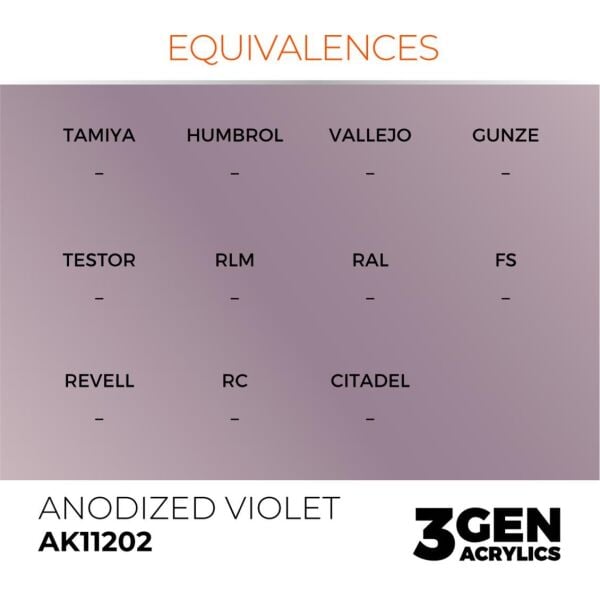AK 11202 17 ml. Anodized Violet, 3GEN Akrilik Model Boyası