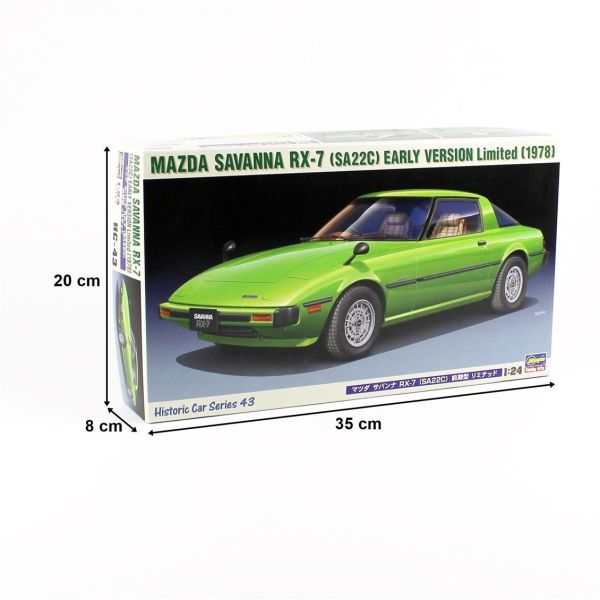 Hasegawa HC43 21143 1/24 Ölçek, Mazda Savanna RX-7 (SA22C) Limited, Otomobil, Plastik Model kiti