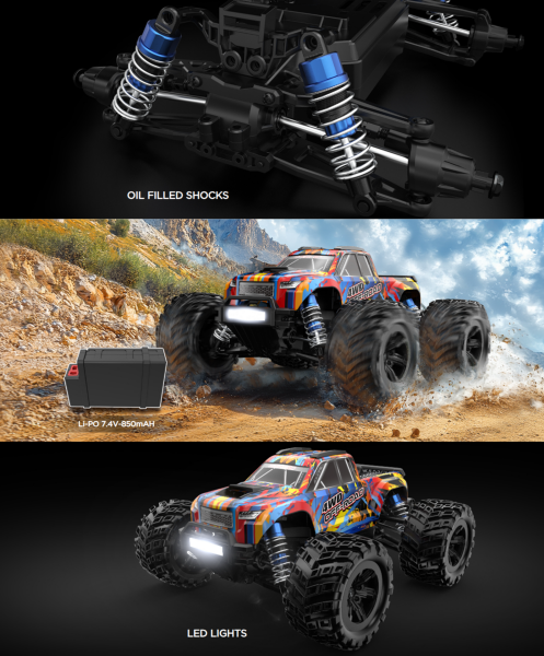 MJX 1/20 20208 Hyper Go 4x4 Fırçasız (Brushless) Motor ve Escli, 2.4Ghz Uzaktan Kumandalı Arazi Aracı